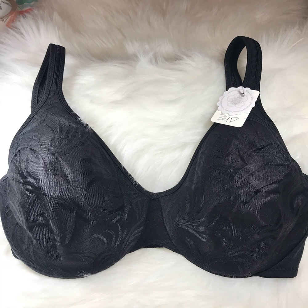 🌺Bali 34D Padded Unlined Underwire Black Design🌺